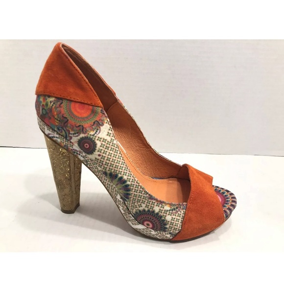 Desigual Shoes - Desigual Shoes Pumps Cork Suede Floral "Ceres"